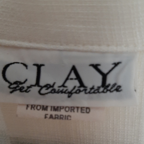 CLAY -  Beautiful Ecru Shirt for Women - Size: S (FITS LARGE) - Made in USA - Picture 10 of 15